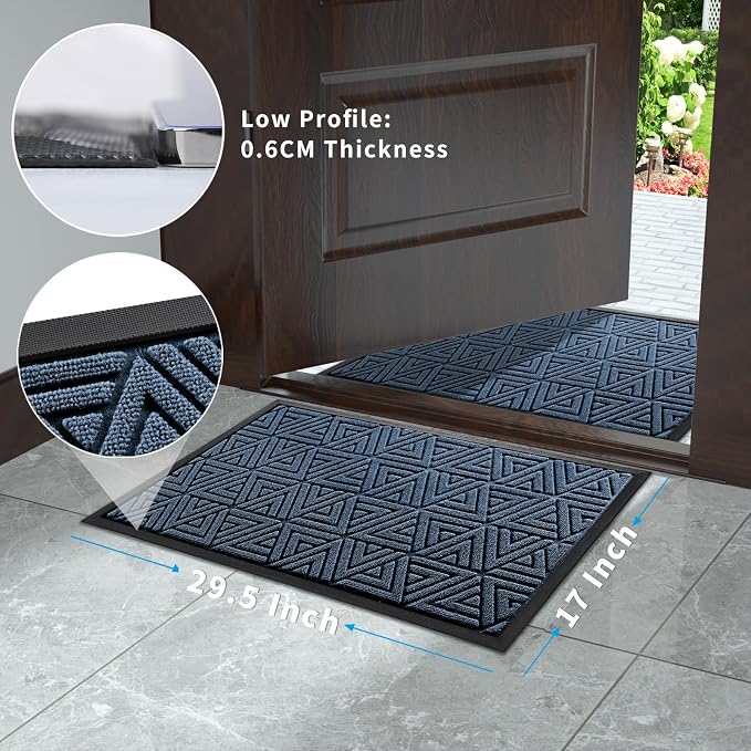 Yimobra Outdoor Mats for Front Door 29.5x17, Stops Mud & Dirt at Entrance - Image 8
