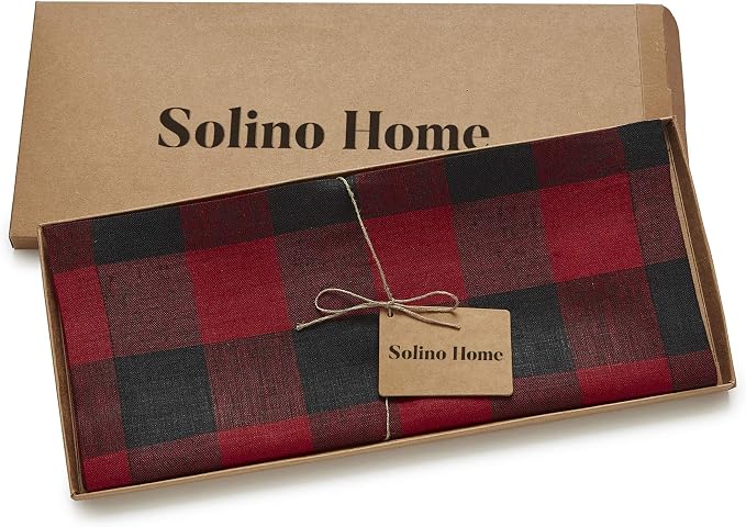 Solino Home Linen Checkered Table Runner 132 Inches Long - Image 5
