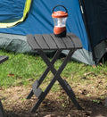 Side Table, Charcoal Resin Folding Patio Table