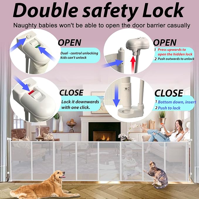 200" Retractable Baby Gates Extra Wide - Image 6