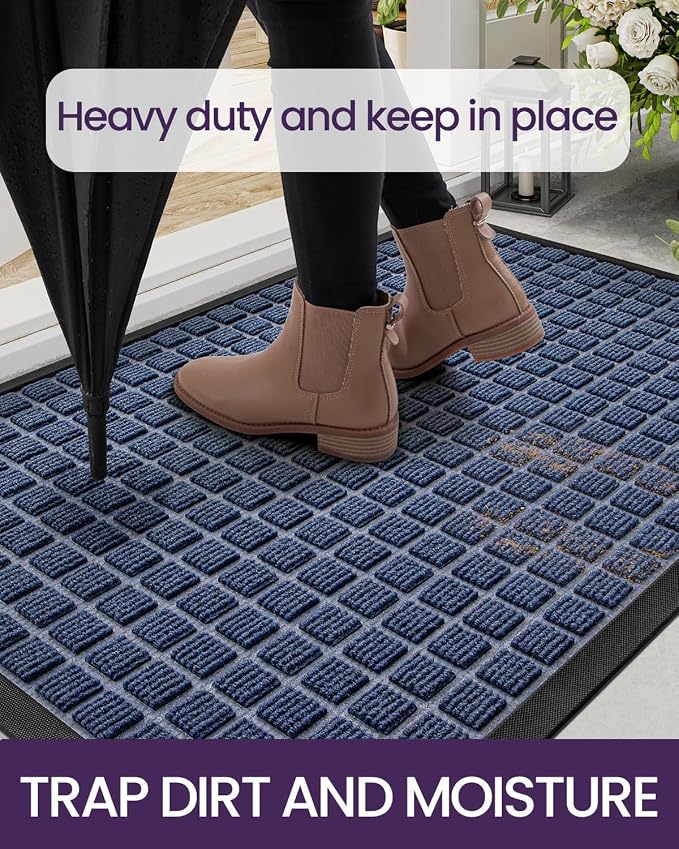 DEXI Front Door Mat Outside Entrance, 2x3 ft Rubber Entry Doormat Heavy Duty - Image 5
