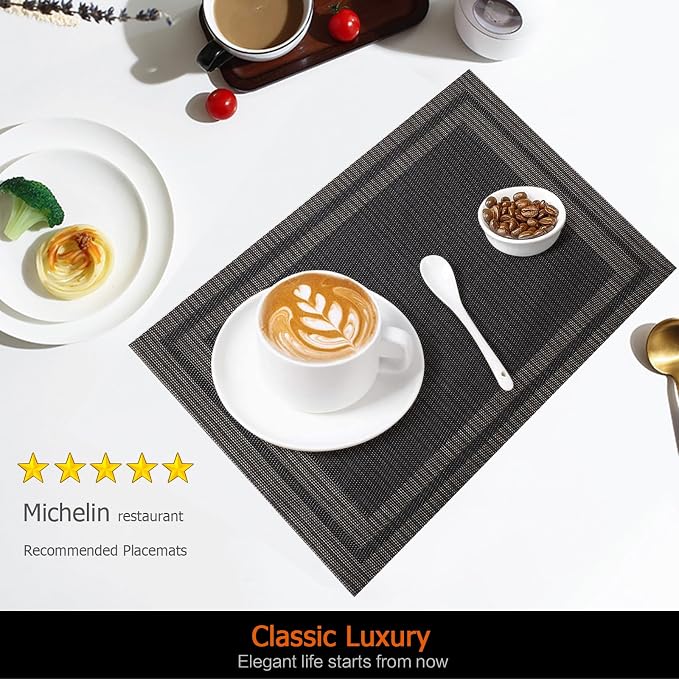 Placemats Set of 12 Washable&Wipeable Place mats - Image 2