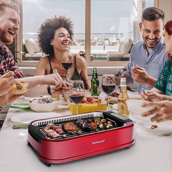 Smokeless Indoor Grill, Techwood 1500W Electric Grill Portable Korean Grill - Image 7