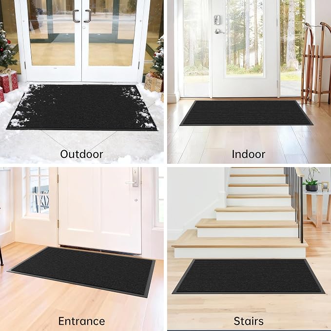 Front Door Mat Indoor Outdoor Entrance, Non-Slip Absorbent Entryway Mat - Image 6