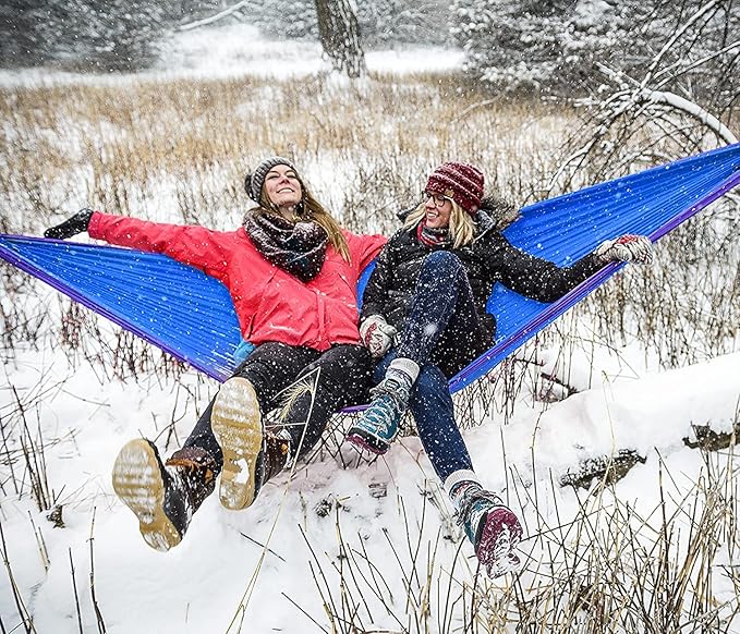 Camping Hammock, 9.5 ft Nylon Double in Plum Berry