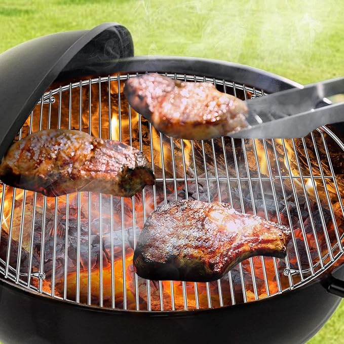 Hinged Cooking Grate for Weber 22 inch Charcoal Grill Stainless Steel - Image 7