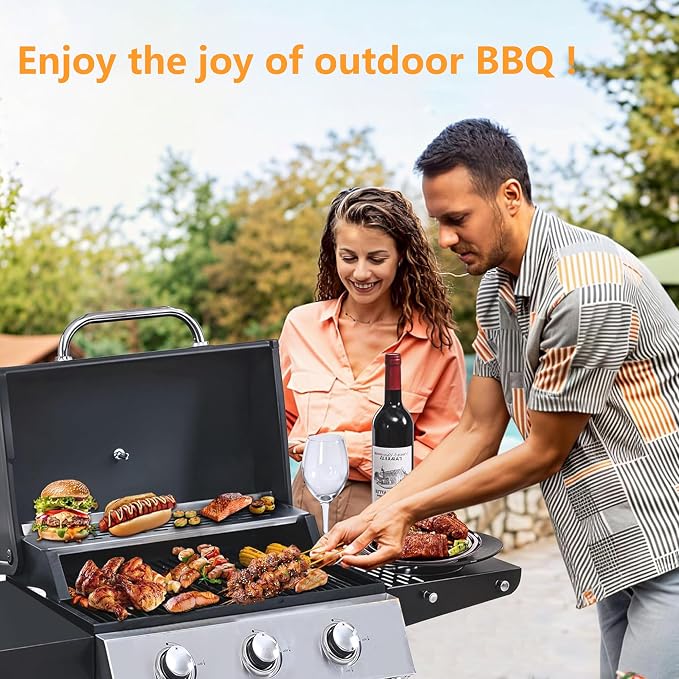 3-Burner Propane Gas BBQ Grill - Image 8