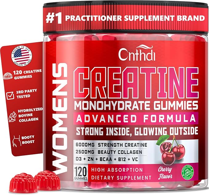 6000mg Creatine Monohydrate Gummies, HIGH Absorbed Creatine by CNFHDI