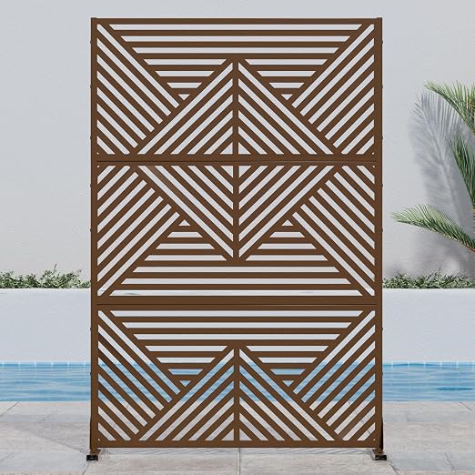 Casaphoria 72" H x 47" W Metal Outdoor Privacy Screen, Freestanding Decorative by Casaphoria