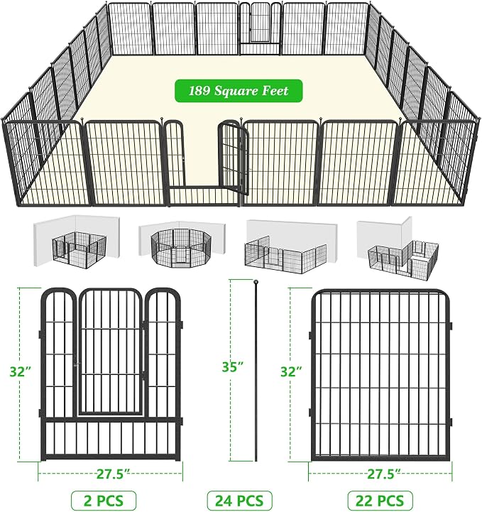Garden Fence with Gate Metal Fencing Outdoor - Image 7
