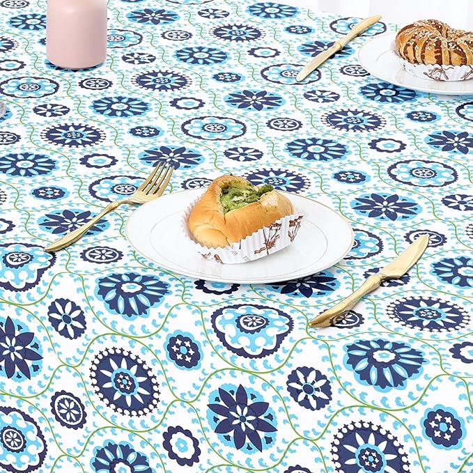 misaya Rectangle Waterproof Vinyl Table Cloth, Wipeable Tablecloth - Image 7