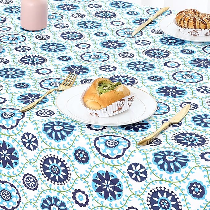 misaya Rectangle Waterproof Vinyl Table Cloth, Wipeable Tablecloth - Image 7