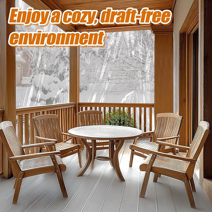 10x10ft Anti-Tear Clear Tarp Waterproof - Image 4
