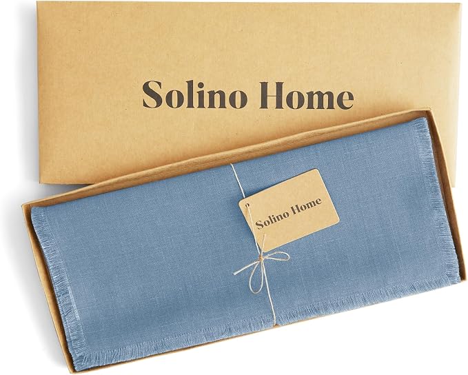 Solino Home Fringe Linen Table Runner 120 Inches Long - Image 5