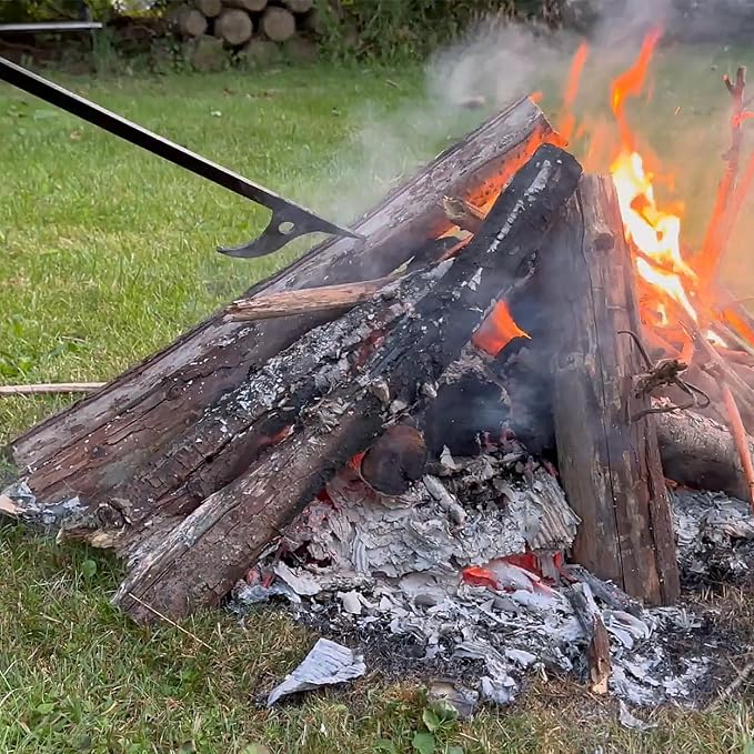 28" Firewood Tongs Log Grabber for Thick Logs Outdoor Indoor Camfire Firepit - Image 6