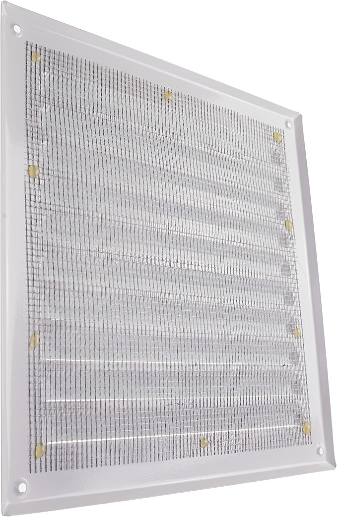 Vent Systems - 8 x 8 Inch White Metal Square Soffit Air Vent Grille Cover - Image 6