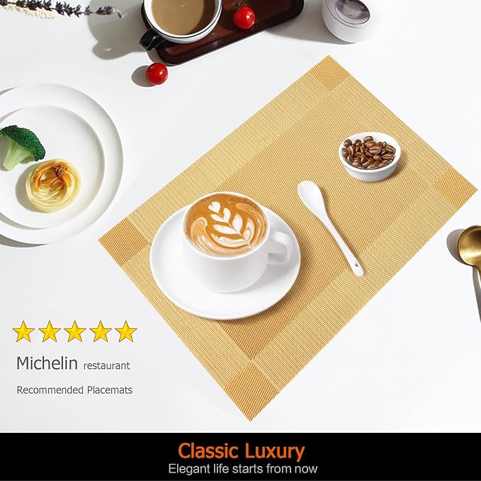 Placemats Set of 12 Washable&Wipeable Place mats - Image 2