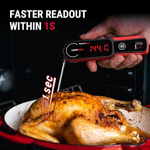 ThermoPro Lightning 1-Second Instant Read Meat Thermometer, Kitchen Food - Image 3