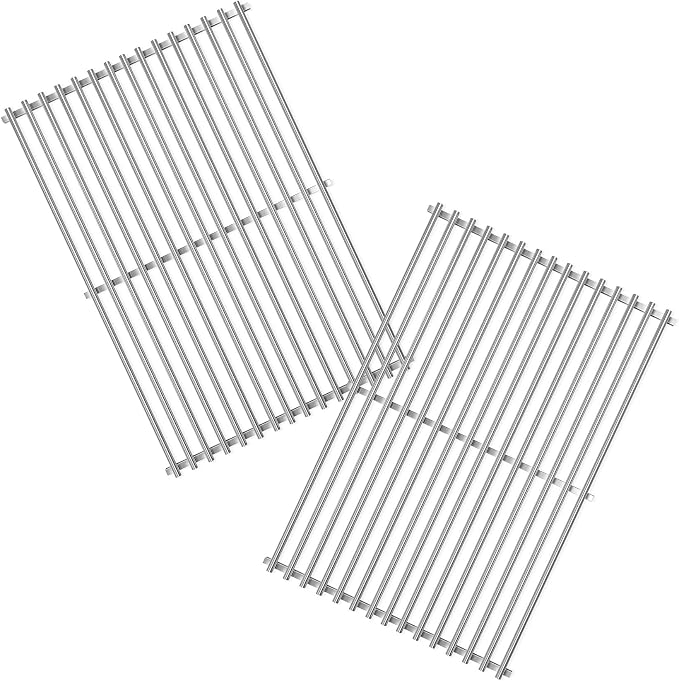 GasSaf 304SS Grill Grates 17.5 for Weber Spirit 300 and GS4 II 300, Cooking by GasSaf