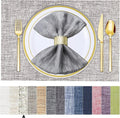 BETEAM Placemats Set of 8, Woven Vinyl Placemat by BETEAM