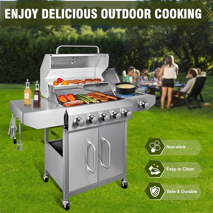 Bestfire 68, 000 BTU 5 Burner Propane Gas Grill - Image 7