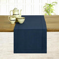 D'Moksha Homes Linen Navy Blue Table Runner 84 Inches Long by DMokshaHomes