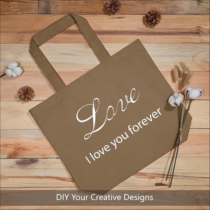 TOPDesign 1-Pack Super Strong Large 12oz Cotton Canvas Tote Bag, Reusable - Image 3