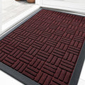 OLANLY Front Door Mat Outside Entrance 35x23, Heavy Duty Sturdy Natural Rubber by OLANLY