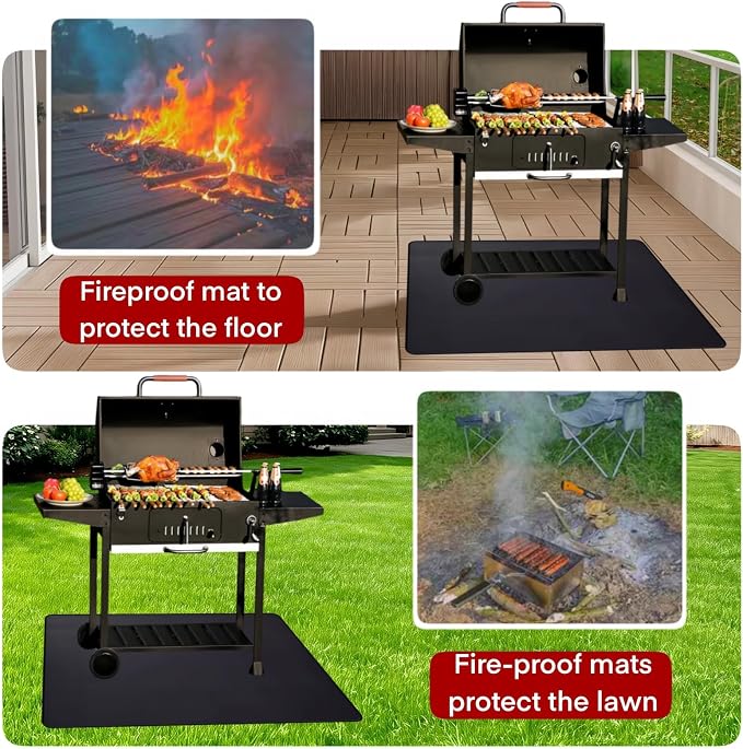 60x40 Inch Under Grill Mats for Outdoor Grill, Double-Sided Fireproof - Image 4