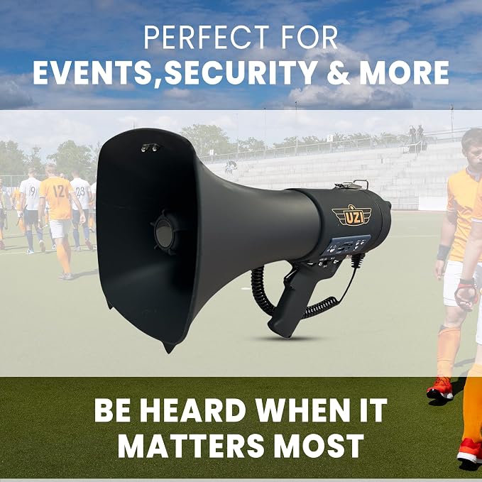 Uzi High Power Loud Big Bluetooth Megaphone 50W, Professional Bullhorn - Image 9