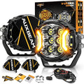 Auxbeam 3 Inch Round Driving Lights, 108W Side Shooter Offroad Pod Lights by Auxbeam