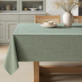 MIULEE Sage Green Linen Polyester Tablecloth 60x84 Inch Spring Rectangle Table by MIULEE