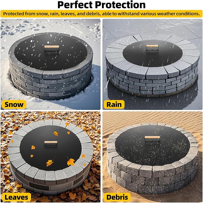 G GOOD GAIN Firepit Lid Round 28 Inch - Image 6