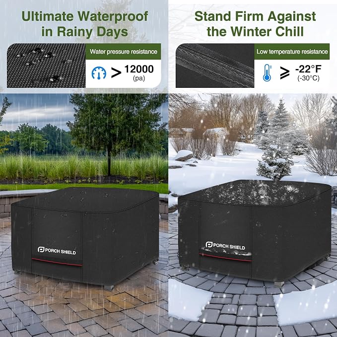 Porch Shield Square Patio Fire Pit Cover Fade Resistant Waterproof Outdoor - Image 6