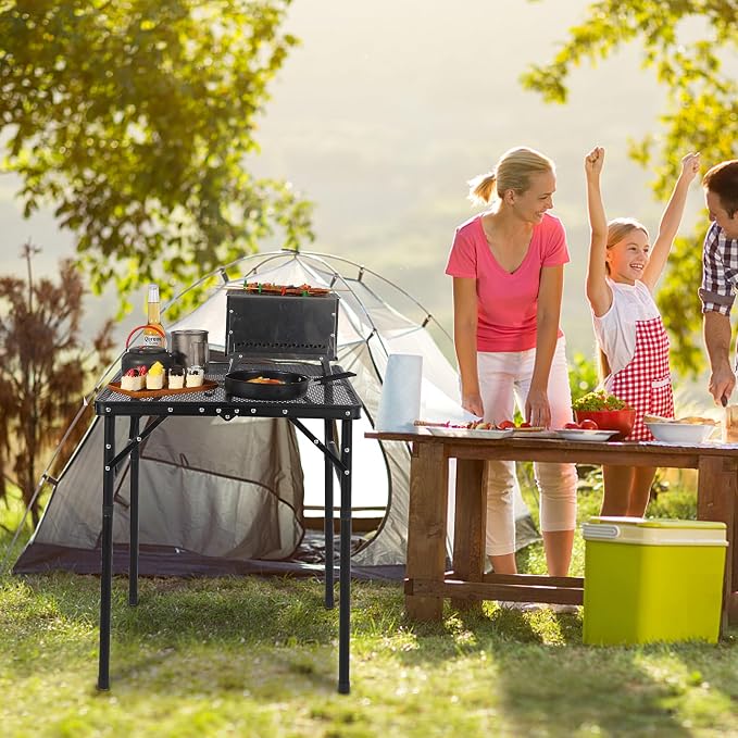 RedSwing Portable Grill Table for Outside, Aluminum Square Folding Grill Stand - Image 9