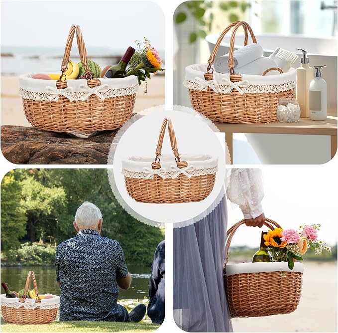 G GOOD GAIN Oval Picnic Basket - Image 8