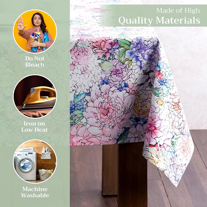 Maison d' Hermine Table Cloth Square Table 100% Cotton 54 x 54 Inches - Image 3