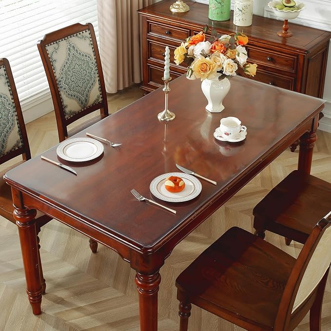 Frosted Clear Table Protector 36 x 54 Inch, 2mm Thick Plastic Table Cover - Image 2