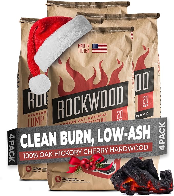 Rockwood Premium Hardwood Lump Charcoal – Oak, Hickory & Cherry Blend by Rockwood