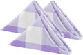 Cupuamon Buffalo Plaid Table Napkins Set of 100, 17x17 inch, Lavender and White by Cupuamon