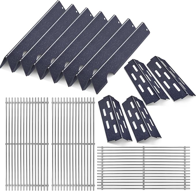 Grill Grate and Flavorizer Bars Heat Deflector Grill Parts by Votenli