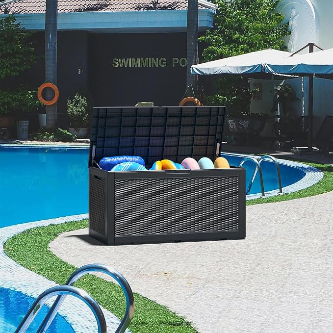 Outdoor Storage Box, Resin Deck Boxes Indoor and outdoor, Waterproof Storage - Image 4