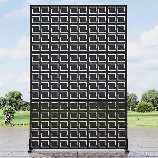 Casaphoria Metal Privacy Screen Outdoor, Frederick Black by Casaphoria