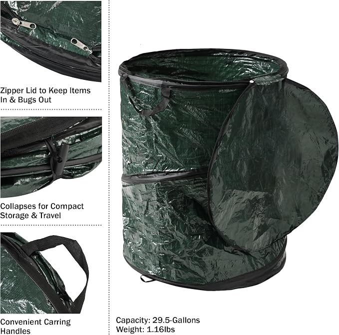 29.5-Gallon Pop Up Outdoor Garbage Can - Image 3