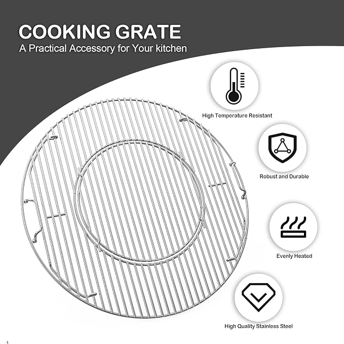 only fire Stainless Steel Grill Grate, Gourmet BBQ System Replaced Double-Side - Image 3
