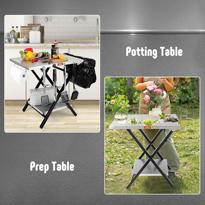 Outdoor Grill Table, Foldable Pizza Oven Stand & Griddle Stand - Image 7