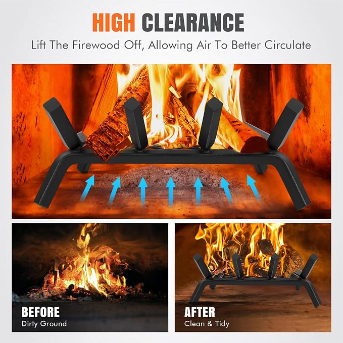 Fireplace Grates with Ember Retainer - Image 6