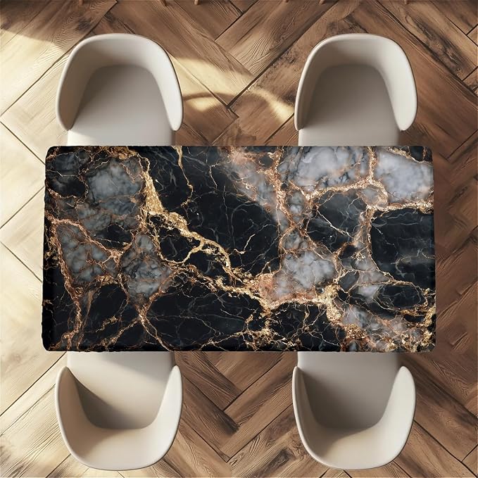 Rectangle Table Cloth Cover Waterproof Elastic Fitted Polyester Fitted - Image 5
