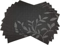 Gugrida Place Mats PVC Set of 6, Table Placemats Set of 6 PVC Woven Vinyl Place by Unknown