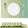 Leetaltree Gradient Green Woven Placemats Set of 8 by Leetaltree-ArtatEveryTable